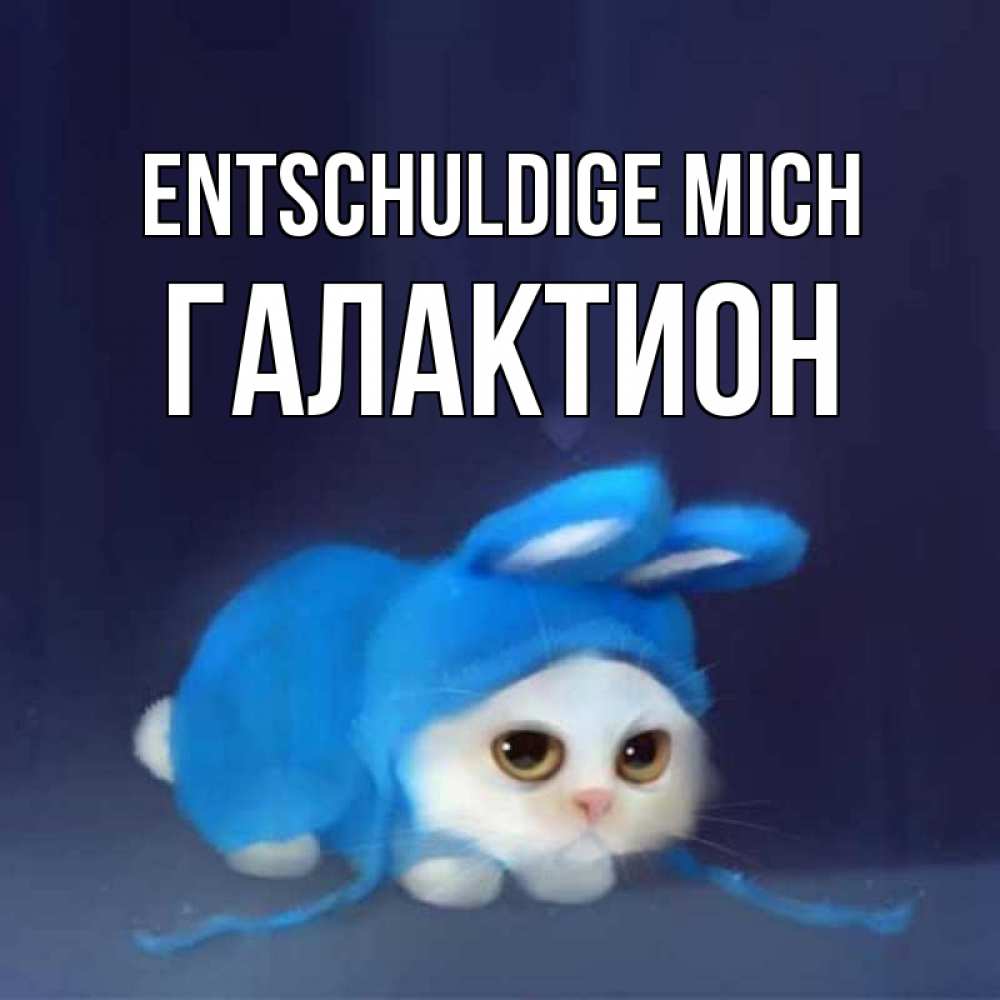 Открытка на каждый день с именем, Галактион Entschuldige mich невинный котозай просит прощения Прикольная открытка с пожеланием онлайн скачать бесплатно 