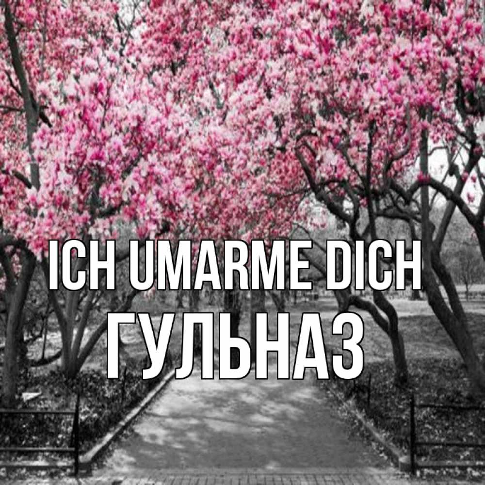 Открытка на каждый день с именем, Гульназ Ich umarme dich обработанное фото Прикольная открытка с пожеланием онлайн скачать бесплатно 