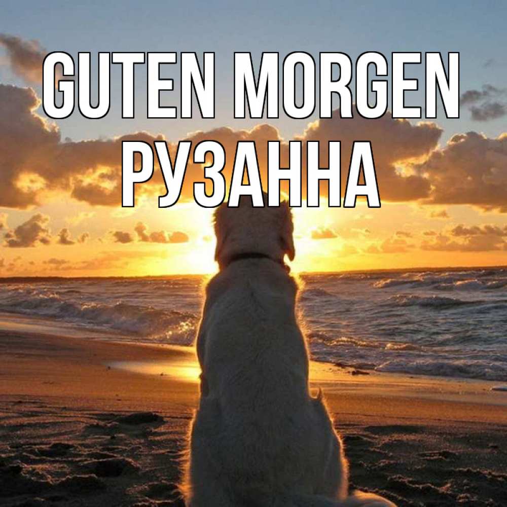 Открытка на каждый день с именем, Рузанна Guten Morgen восход солнца Прикольная открытка с пожеланием онлайн скачать бесплатно 