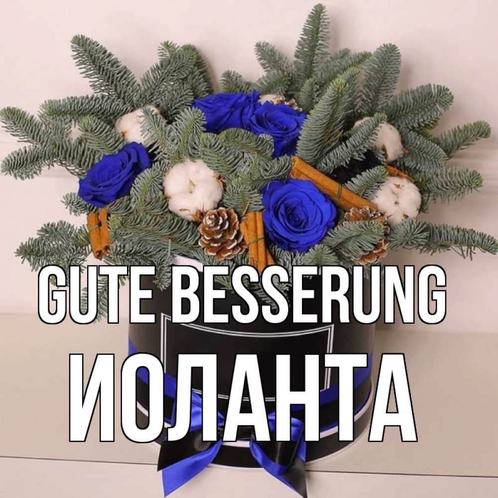 Открытка на каждый день с именем, Иоланта Gute Besserung короче кто то загрузил эти шишки Прикольная открытка с пожеланием онлайн скачать бесплатно 