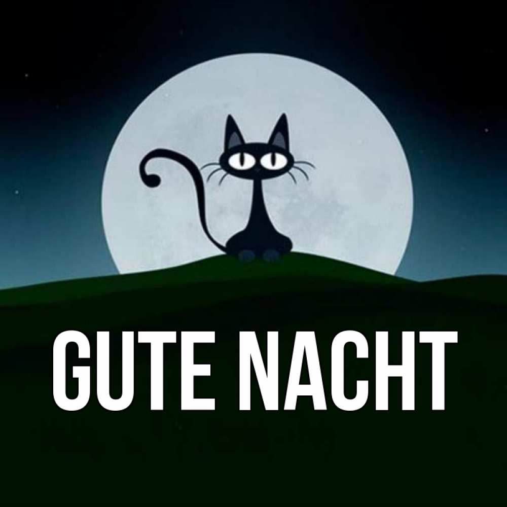 Открытка на каждый день с именем, выберите-имя Gute Nacht хорошо выспаться ночью и без кошмаров Прикольная открытка с пожеланием онлайн скачать бесплатно 