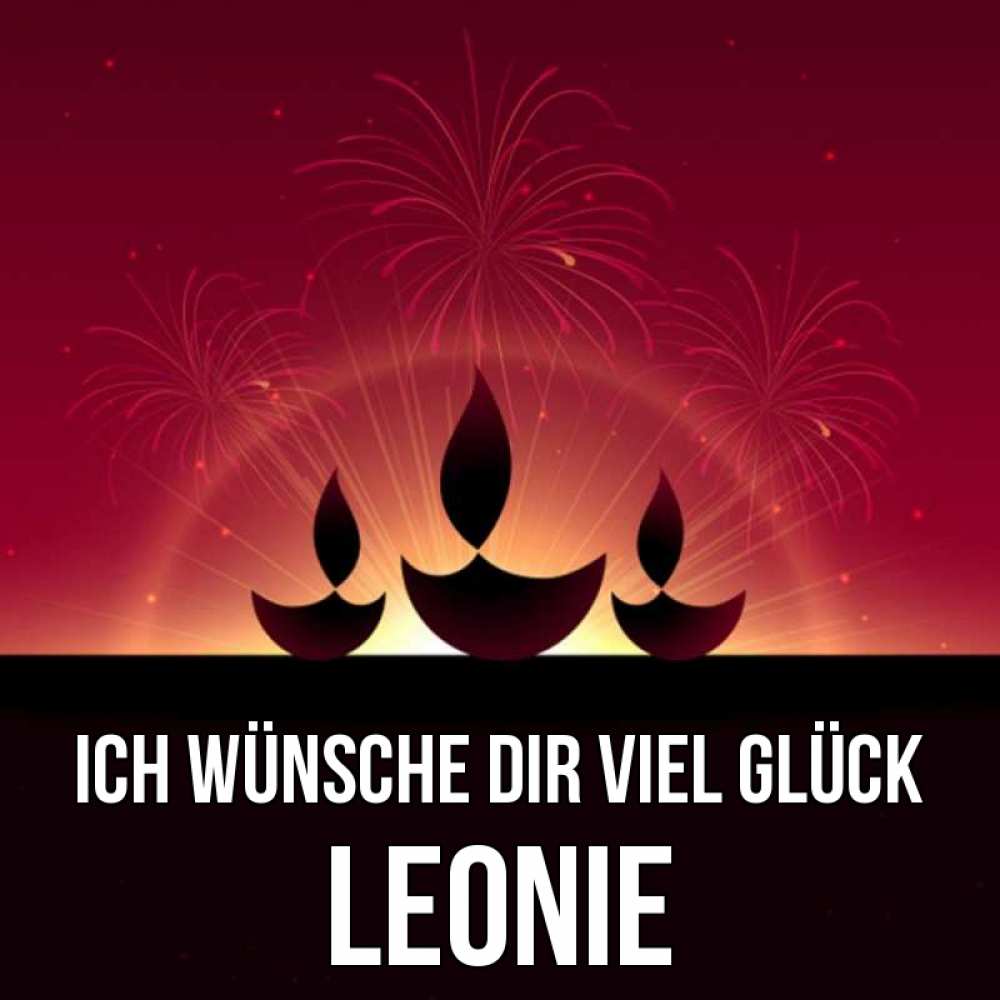 Открытка на каждый день с именем, Leonie Ich wünsche dir viel Glück праздник Прикольная открытка с пожеланием онлайн скачать бесплатно 