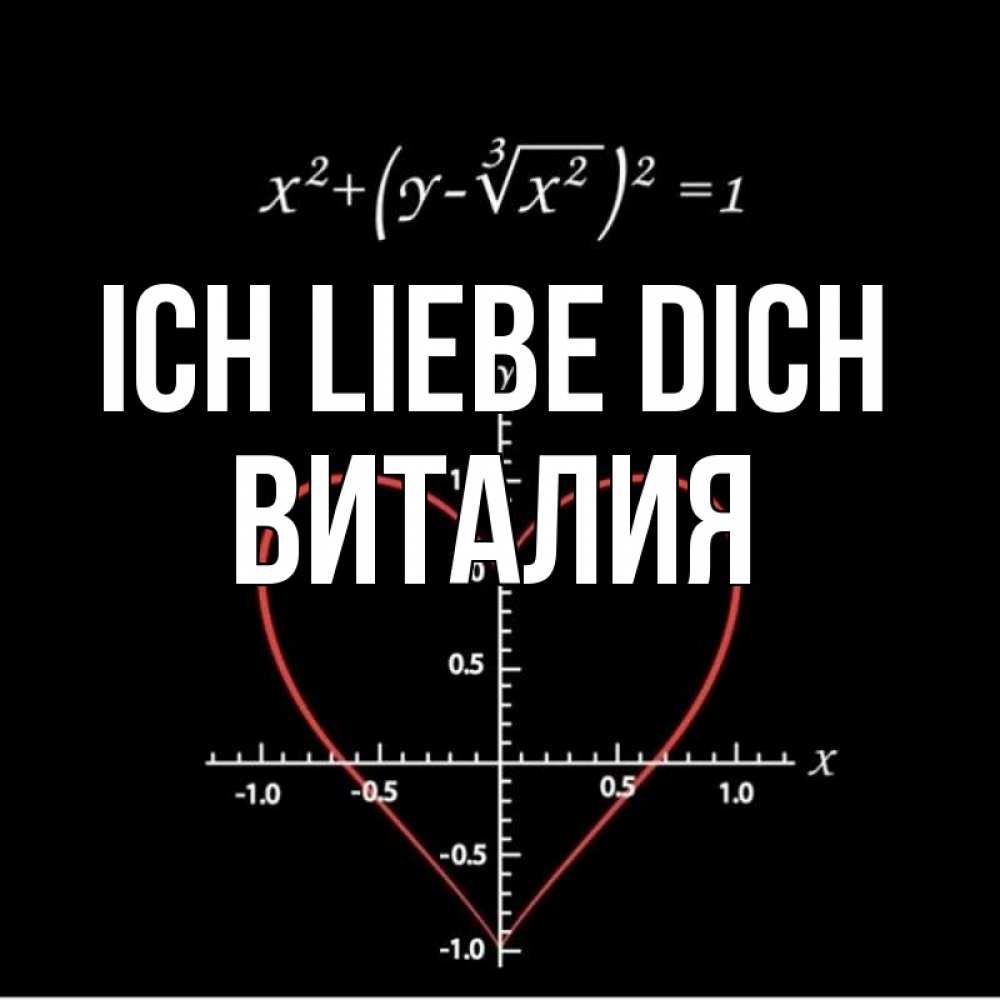 Открытка на каждый день с именем, Виталия Ich liebe dich сердечная формула Прикольная открытка с пожеланием онлайн скачать бесплатно 