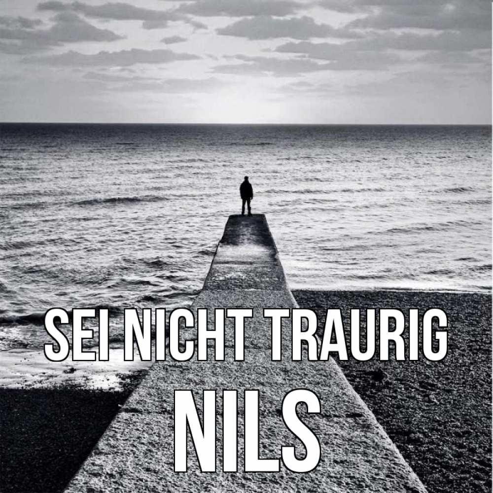 Открытка на каждый день с именем, Nils Sei nicht traurig море Прикольная открытка с пожеланием онлайн скачать бесплатно 