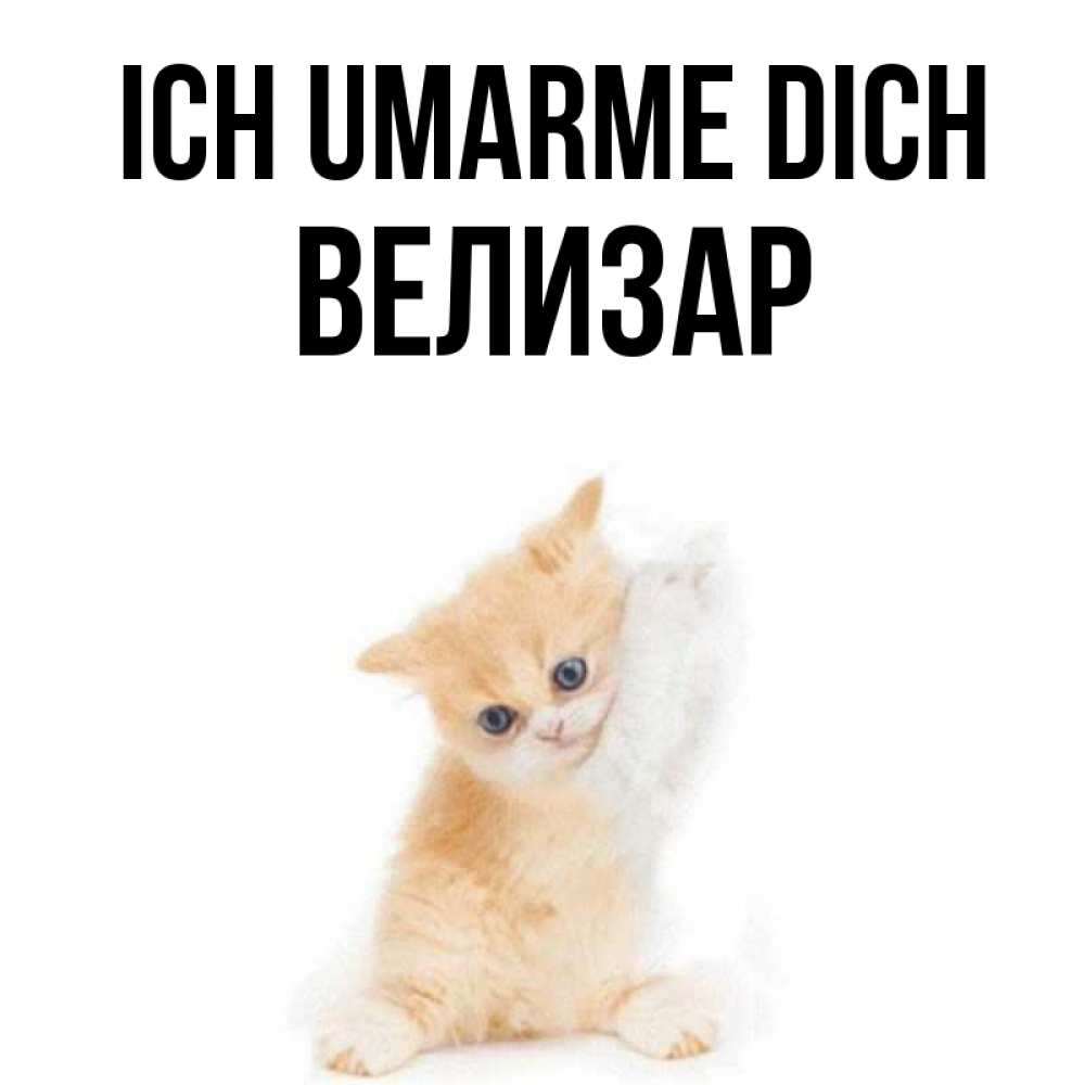Открытка на каждый день с именем, Велизар Ich umarme dich я хочу очень скорее обнимаешек Прикольная открытка с пожеланием онлайн скачать бесплатно 