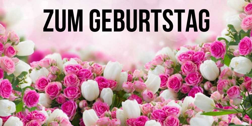 Открытка на каждый день с именем, выберите-имя Zum Geburtstag открытка с разными розами Прикольная открытка с пожеланием онлайн скачать бесплатно 