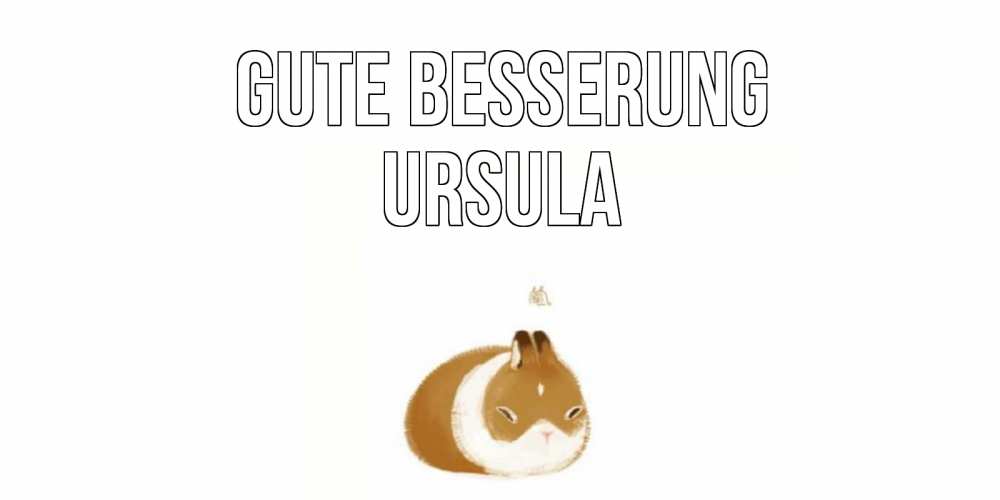 Открытка на каждый день с именем, Ursula Gute Besserung морская свинка на открытке с пожеланиями не болеть Прикольная открытка с пожеланием онлайн скачать бесплатно 