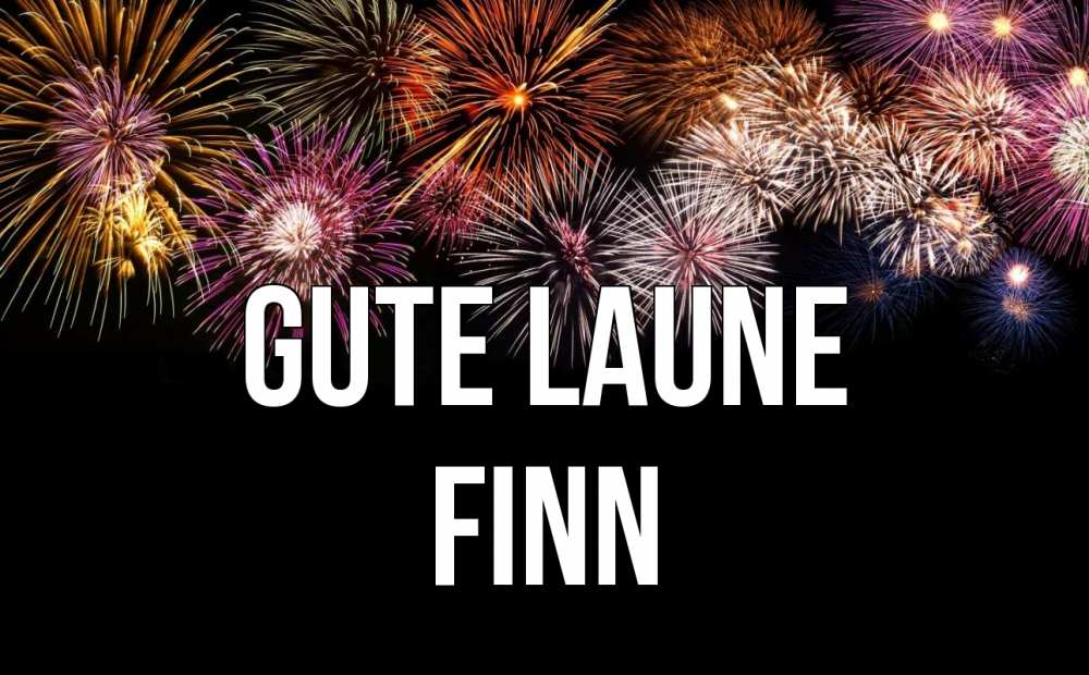 Открытка на каждый день с именем, Finn Gute Laune Фейрверг 1 Прикольная открытка с пожеланием онлайн скачать бесплатно 