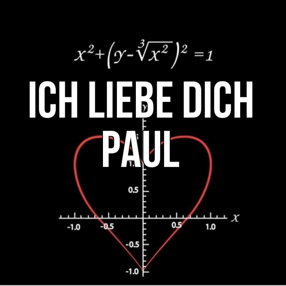 Открытка на каждый день с именем, Paul Ich liebe dich сердечная формула Прикольная открытка с пожеланием онлайн скачать бесплатно 