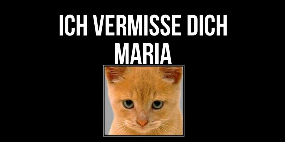 Открытка на каждый день с именем, Maria Ich vermisse dich открытки рыжий котенок скучает по тебе Прикольная открытка с пожеланием онлайн скачать бесплатно 