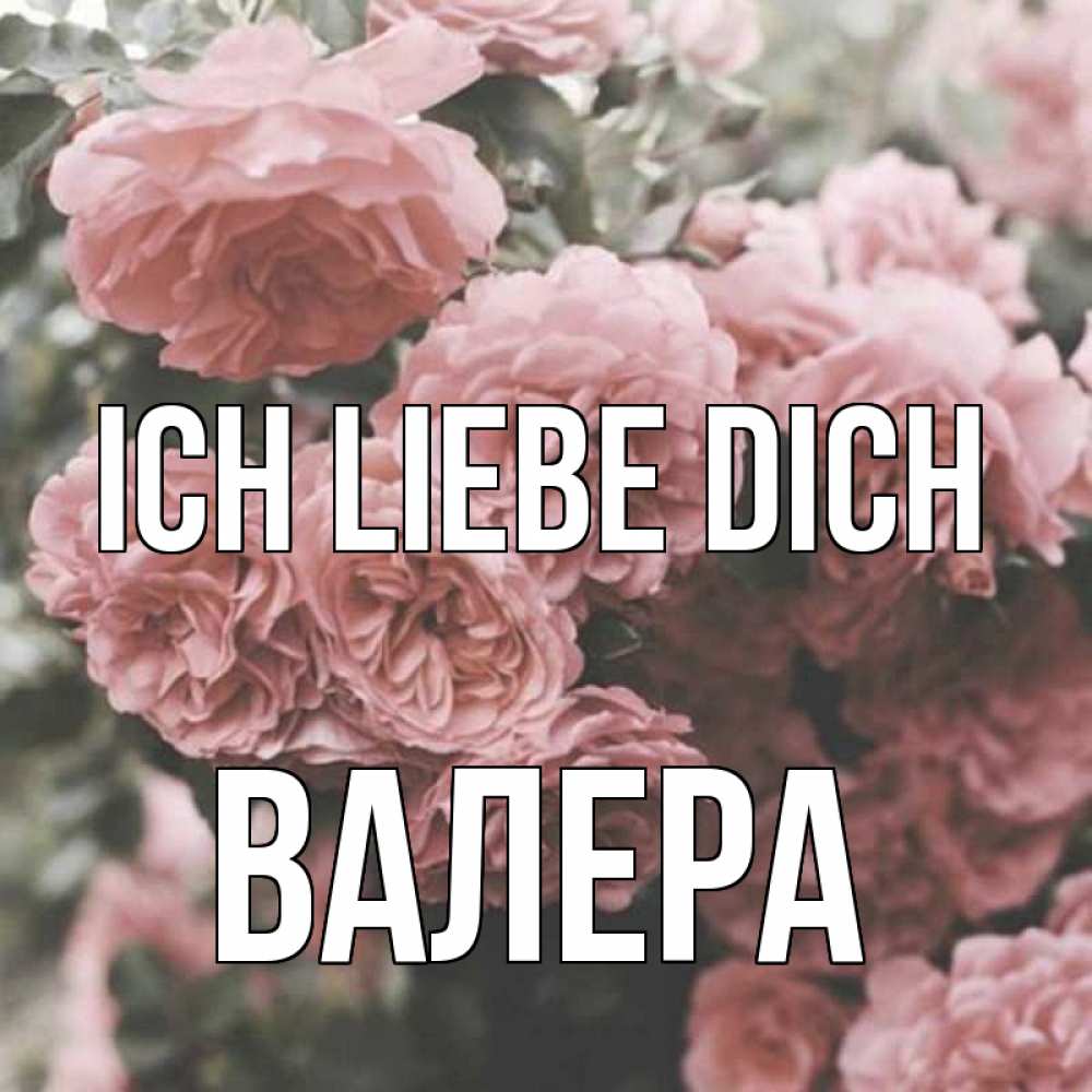 Открытка на каждый день с именем, Валера Ich liebe dich розы 3 Прикольная открытка с пожеланием онлайн скачать бесплатно 