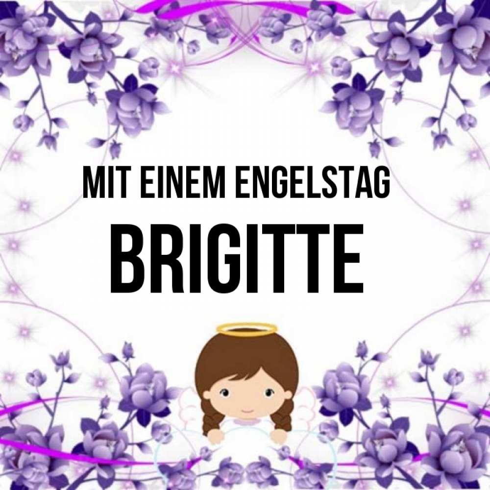 Картинка Mit einem Engelstag, Brigitte