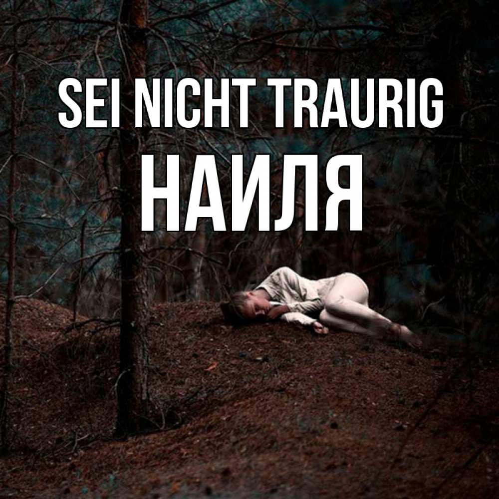 Открытка на каждый день с именем, Наиля Sei nicht traurig лес Прикольная открытка с пожеланием онлайн скачать бесплатно 