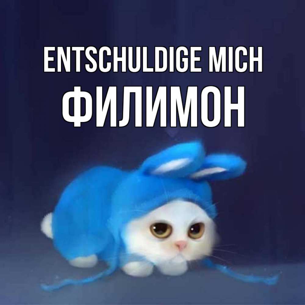 Открытка на каждый день с именем, Филимон Entschuldige mich невинный котозай просит прощения Прикольная открытка с пожеланием онлайн скачать бесплатно 