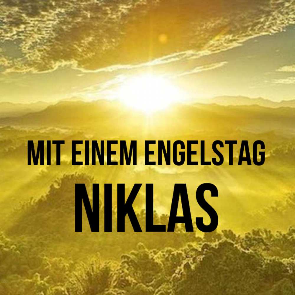 на немецком с именем, Niklas, Mit einem Engelstag