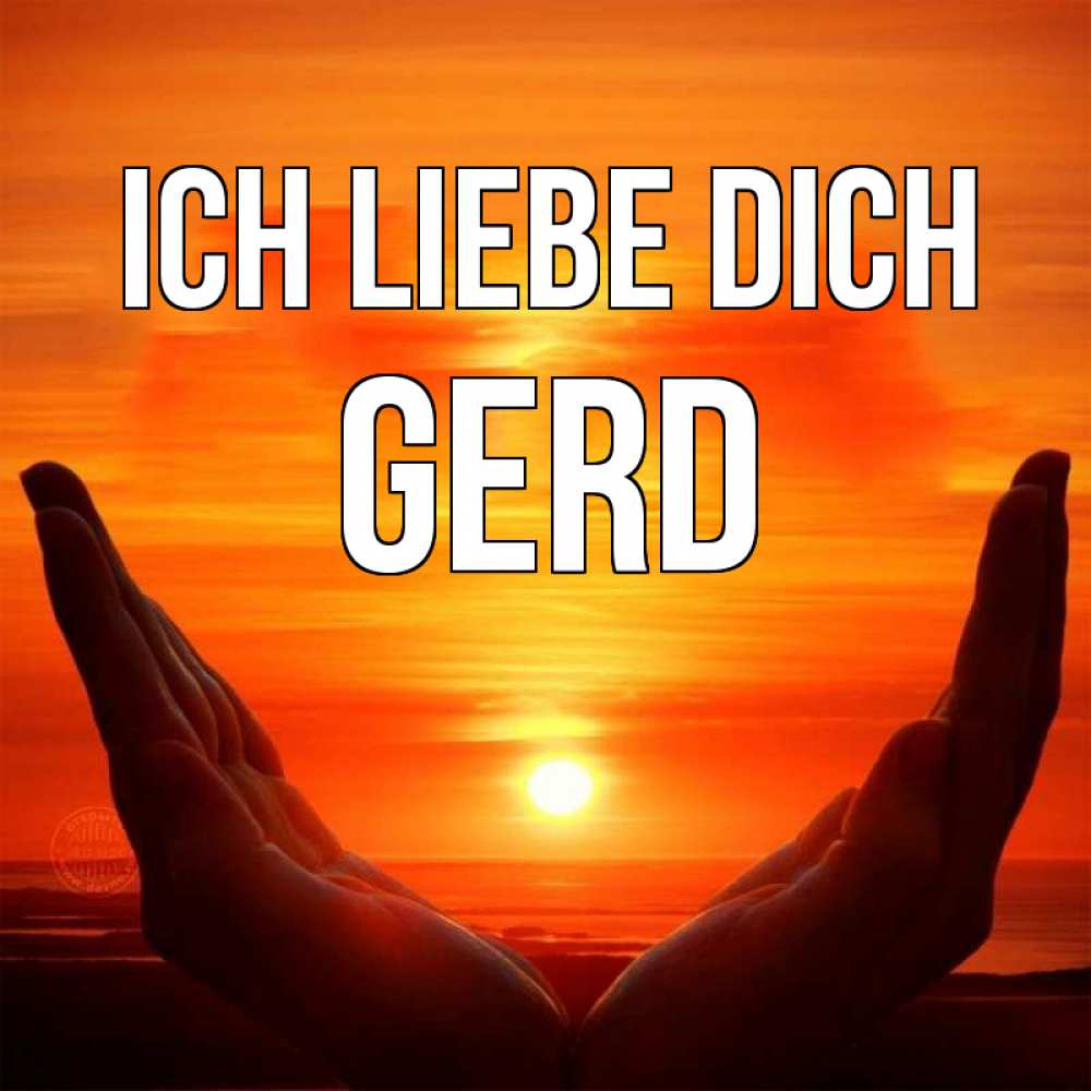 Открытка на каждый день с именем, Gerd Ich liebe dich в руках Прикольная открытка с пожеланием онлайн скачать бесплатно 