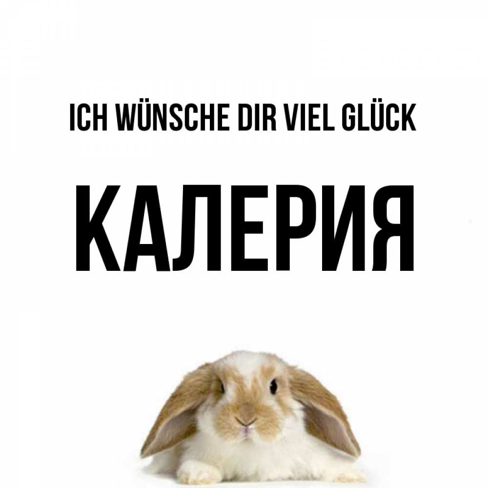 Открытка на каждый день с именем, Калерия Ich wünsche dir viel Glück открытки с произвольным текстом который можно вставить в открытку и создать ее самостоятельно бесплатно онлайн Прикольная открытка с пожеланием онлайн скачать бесплатно 