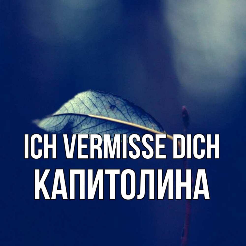 Открытка на каждый день с именем, Капитолина Ich vermisse dich одна ветка 1 Прикольная открытка с пожеланием онлайн скачать бесплатно 