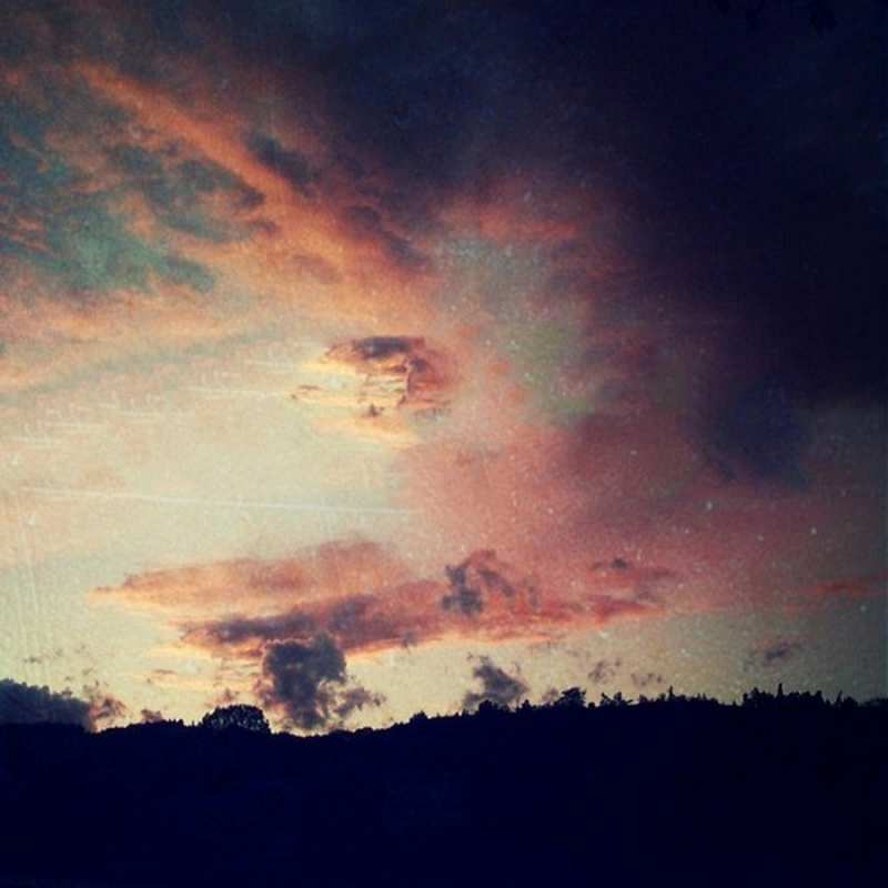 Открытка небо  закат  Ich liebe dich 