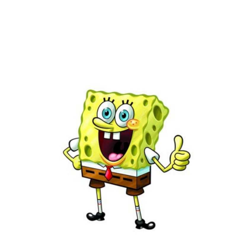 Открытка приветик от губки Боба  спанч Боб улыбается  Hallo 