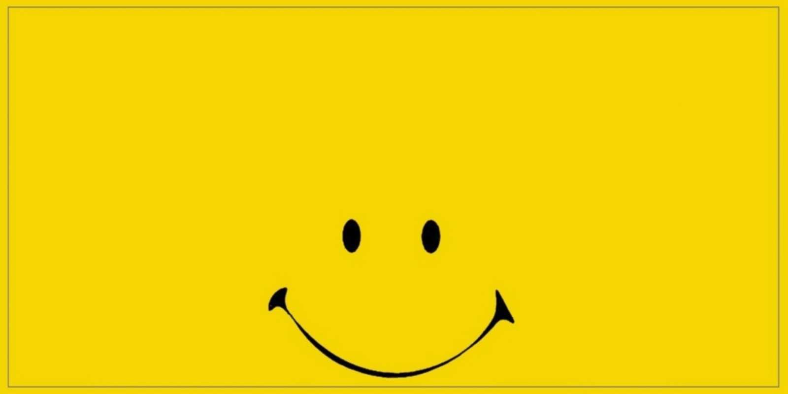 Открытка Позитивная желтая открытка с приветом смайл Hallo 