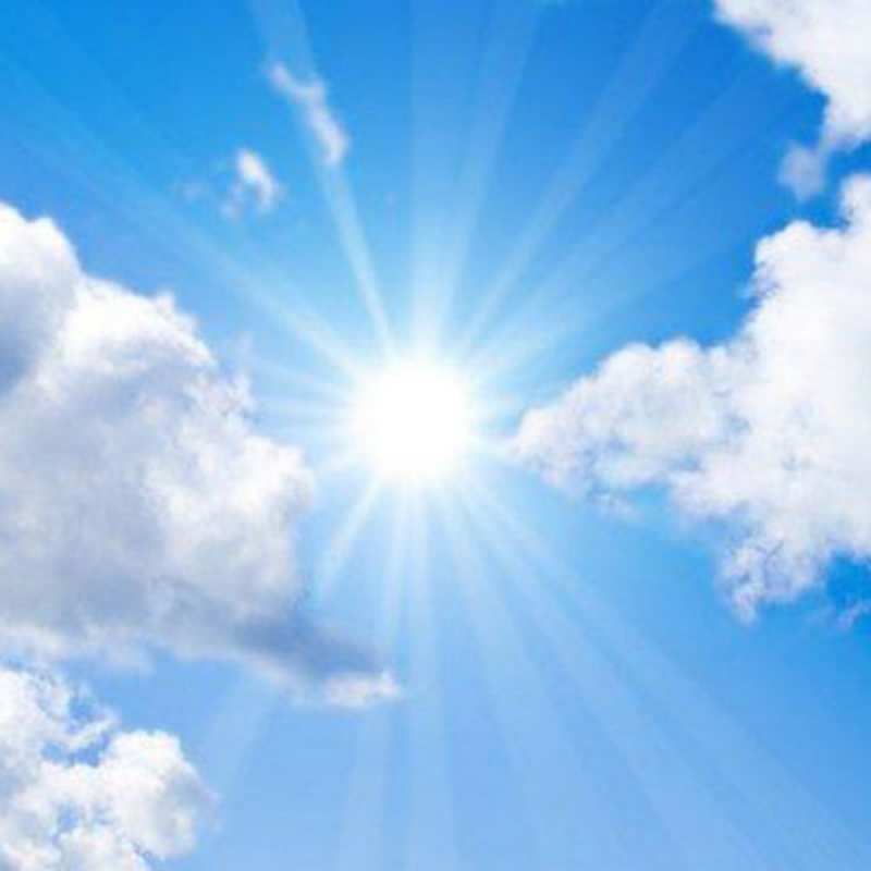 Открытка белое солнце на голубом небе лучики ангельского света с неба Du bist mein Engel 