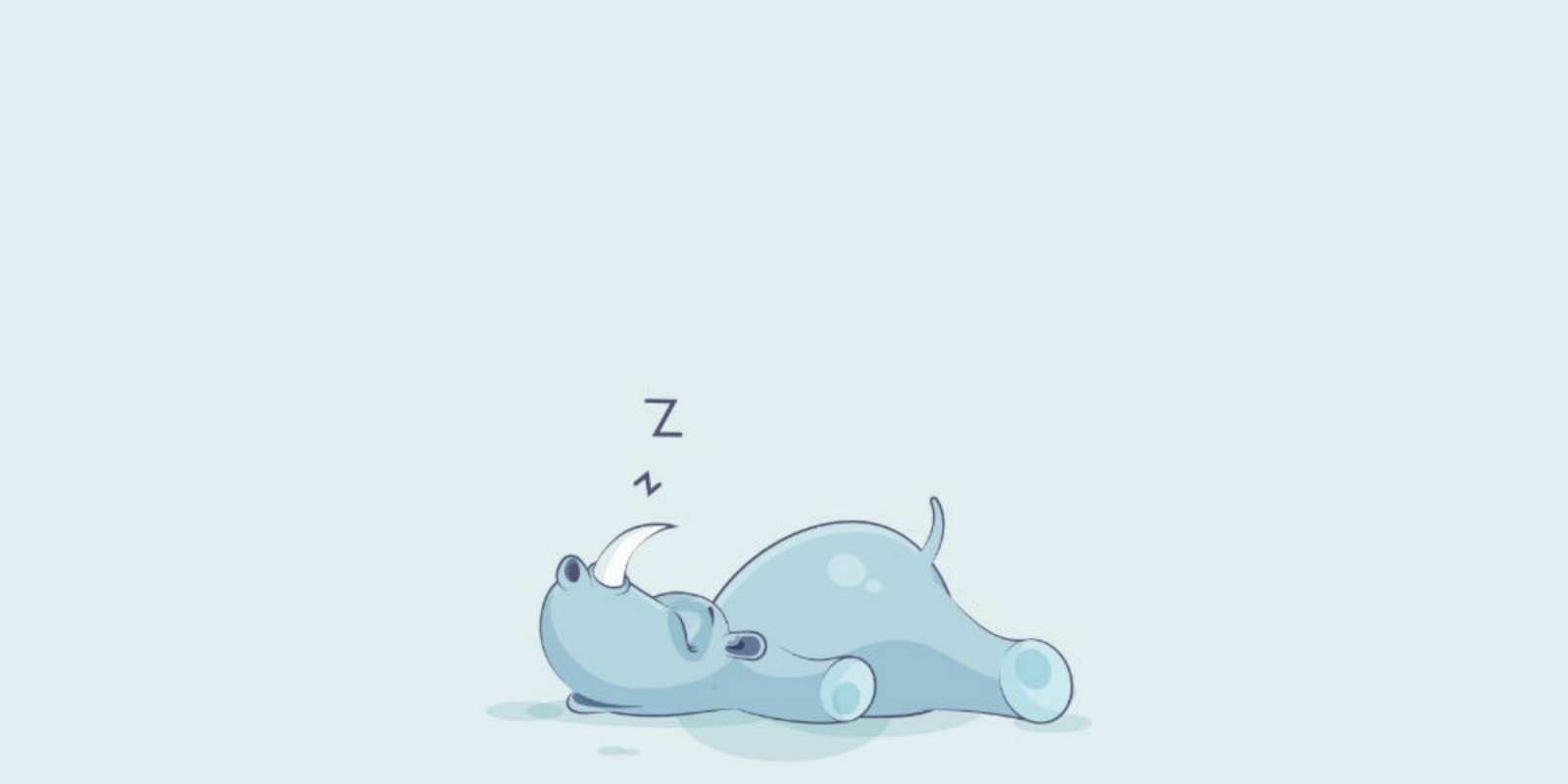 Открытка носорог спт сладких снов с носорогом Gute Nacht 