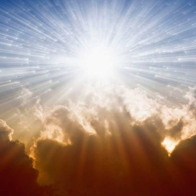 Открытка Красивая открытка бесплатно про ангела ангельский свет на небе Du bist mein Engel 