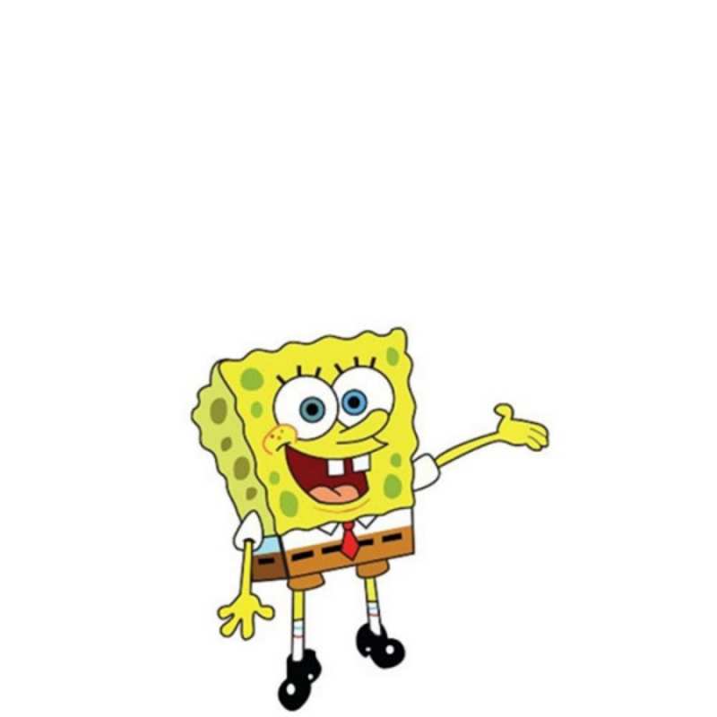 Открытка привет от позитивного губки Боба  спанч Боб на позитиве  Hallo 