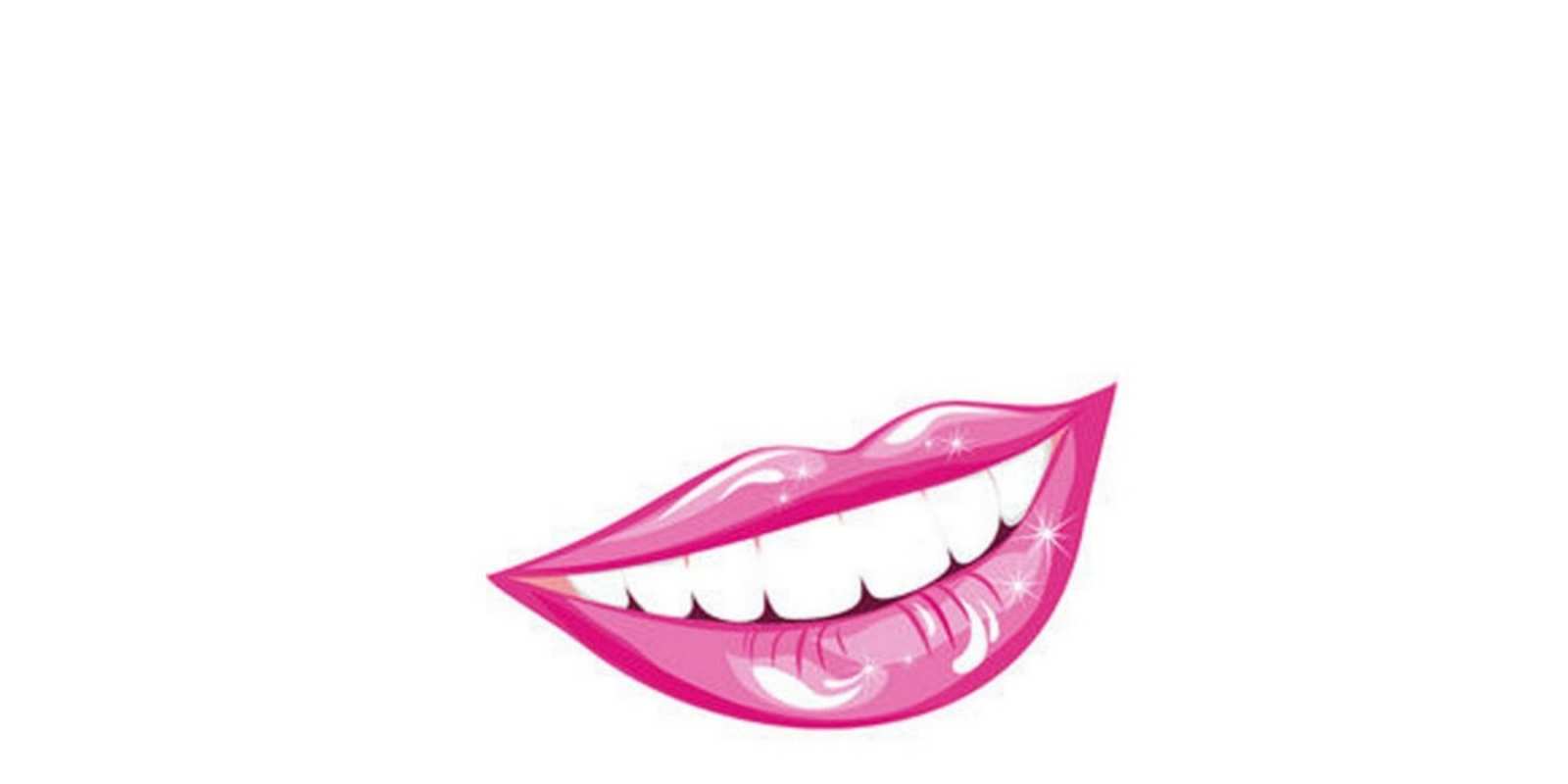 Открытка губы улыбаются пожелания позитивного дня Lächle 