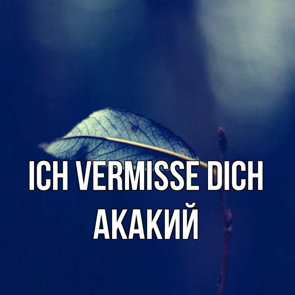 Открытка на каждый день с именем, Акакий Ich vermisse dich одна ветка 1 Прикольная открытка с пожеланием онлайн скачать бесплатно 