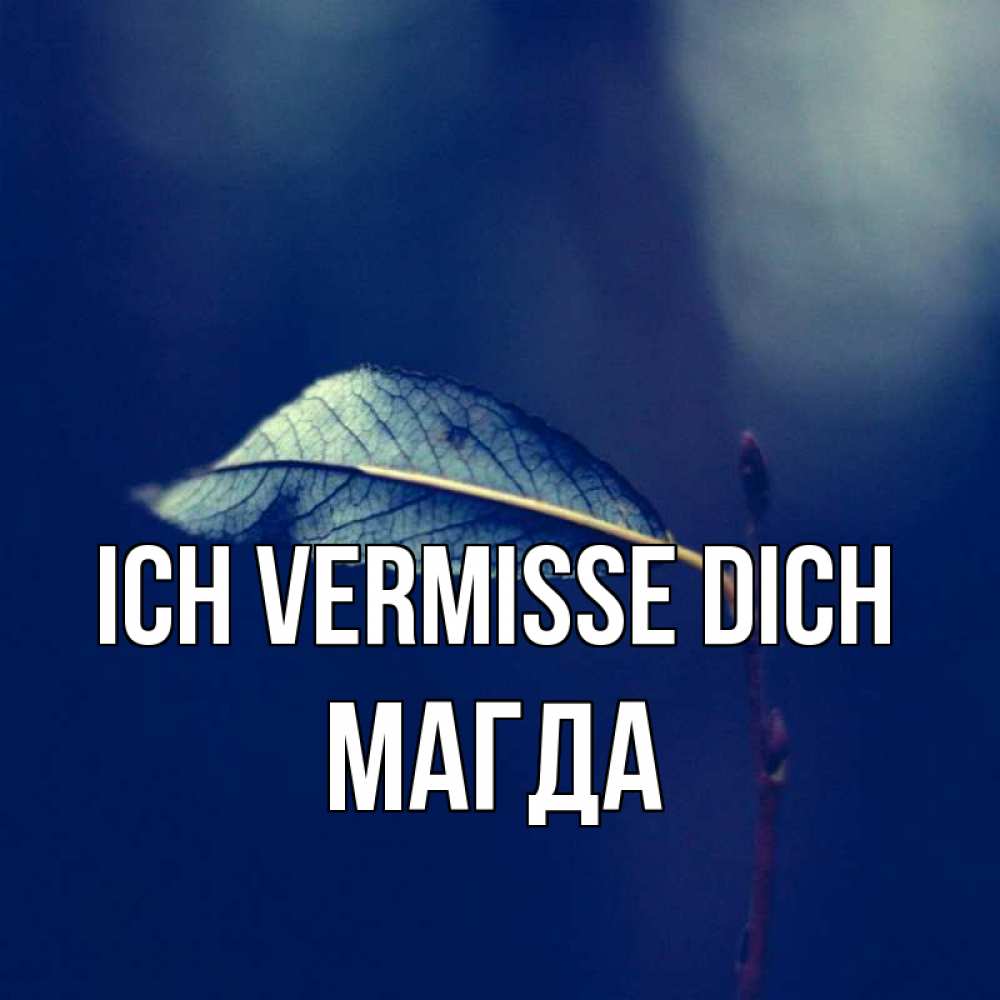 Открытка на каждый день с именем, Магда Ich vermisse dich одна ветка 1 Прикольная открытка с пожеланием онлайн скачать бесплатно 