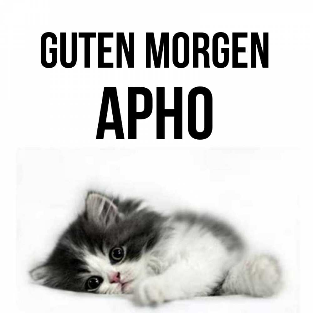 Открытка на каждый день с именем, Арно Guten Morgen кот лапки Прикольная открытка с пожеланием онлайн скачать бесплатно 
