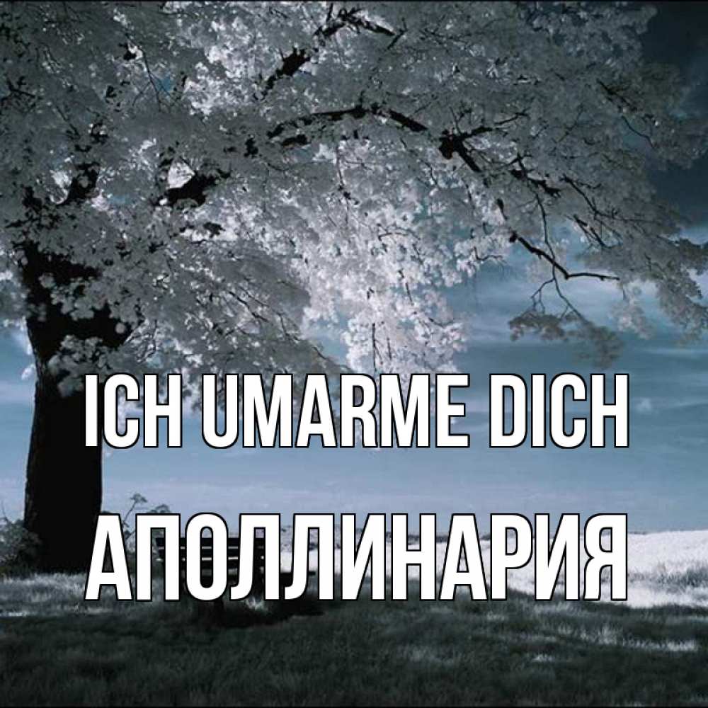 Открытка на каждый день с именем, Аполлинария Ich umarme dich дерево Прикольная открытка с пожеланием онлайн скачать бесплатно 