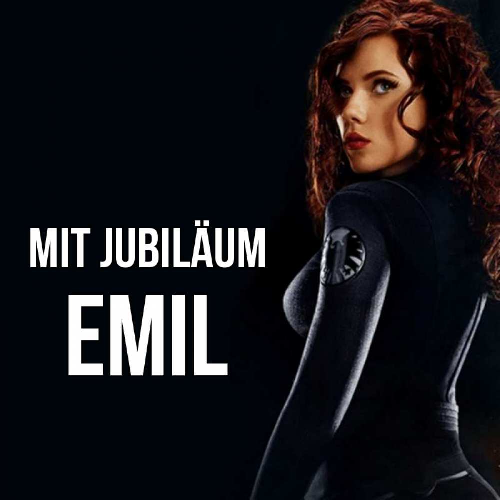 Открытка на каждый день с именем, Emil Mit Jubiläum Марвел черная вдова Прикольная открытка с пожеланием онлайн скачать бесплатно 