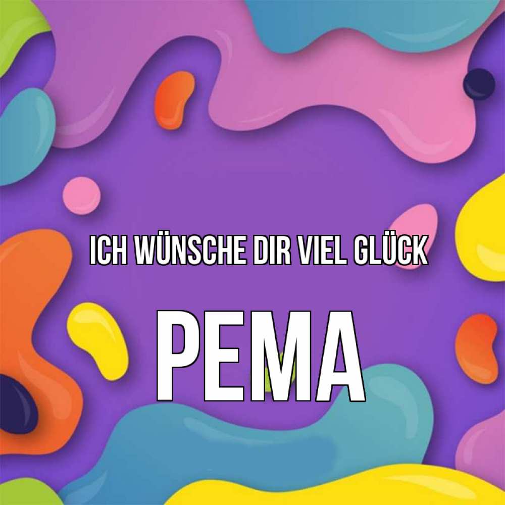 Открытка на каждый день с именем, Рема Ich wünsche dir viel Glück абстрактное что то Прикольная открытка с пожеланием онлайн скачать бесплатно 