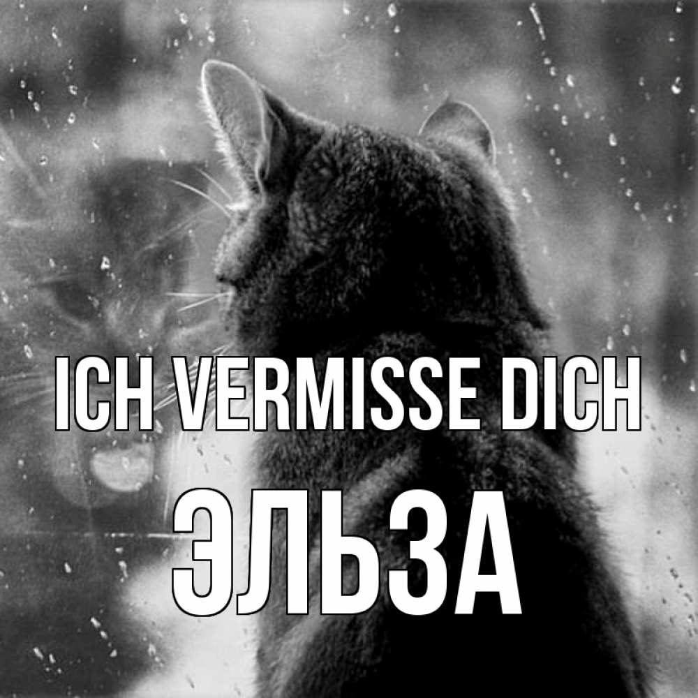 Открытка на каждый день с именем, Эльза Ich vermisse dich скорее ко мне приходи 1 Прикольная открытка с пожеланием онлайн скачать бесплатно 