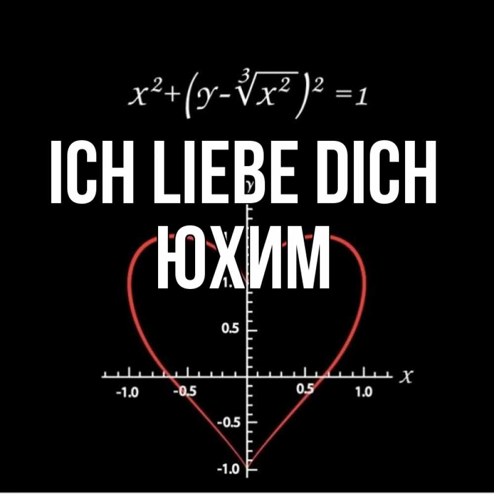 Открытка на каждый день с именем, Юхим Ich liebe dich сердечная формула Прикольная открытка с пожеланием онлайн скачать бесплатно 