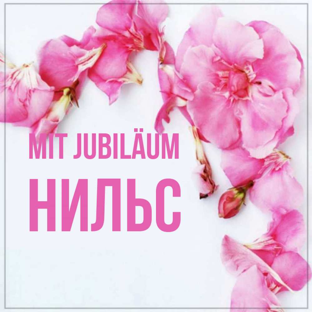 Открытка на каждый день с именем, Нильс Mit Jubiläum Красивая открытка для поздравления с днем рождения Прикольная открытка с пожеланием онлайн скачать бесплатно 