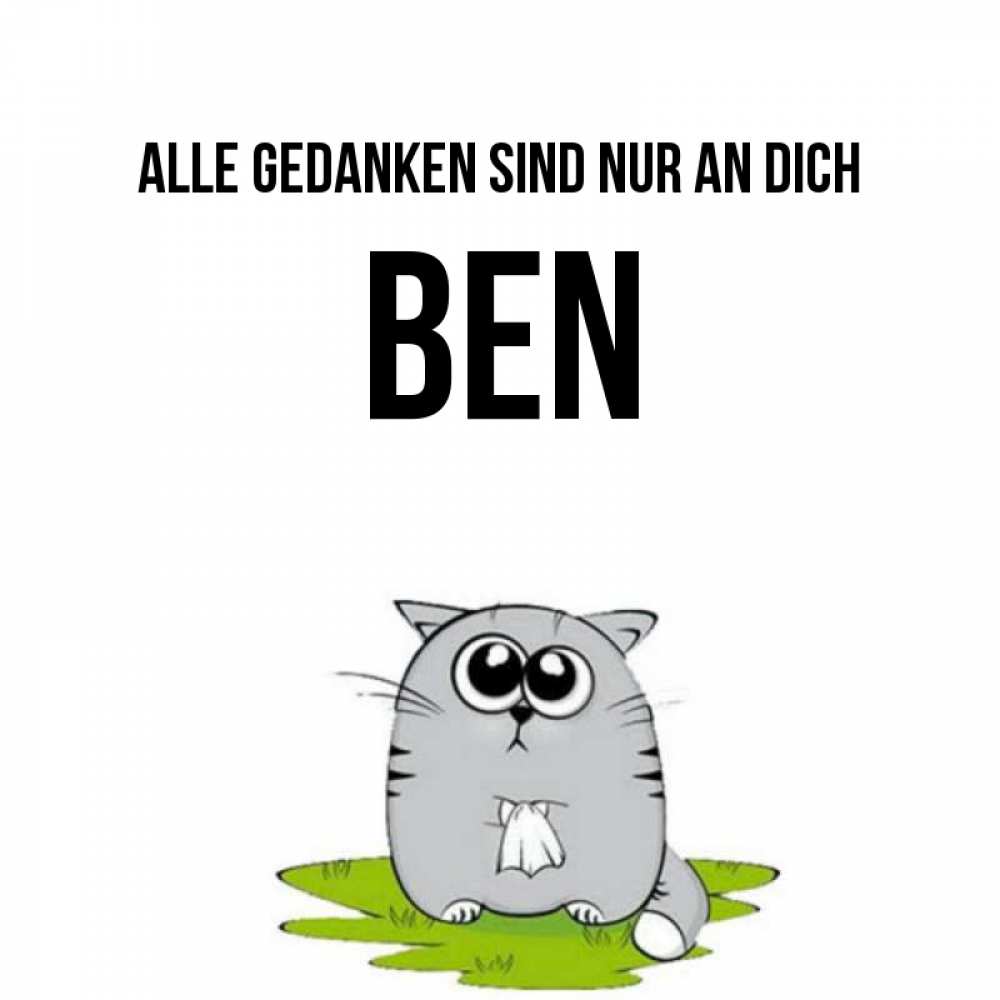 Открытка на каждый день с именем, Ben Alle Gedanken sind nur an dich тоска с платочком Прикольная открытка с пожеланием онлайн скачать бесплатно 