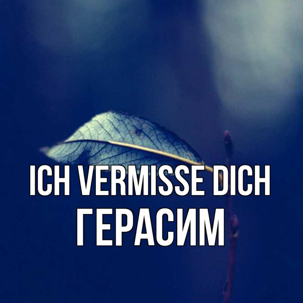 Открытка на каждый день с именем, Герасим Ich vermisse dich одна ветка 1 Прикольная открытка с пожеланием онлайн скачать бесплатно 