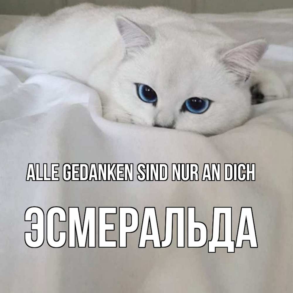 Открытка на каждый день с именем, Эсмеральда Alle Gedanken sind nur an dich я очень по тебе скучаю и тоскую Прикольная открытка с пожеланием онлайн скачать бесплатно 