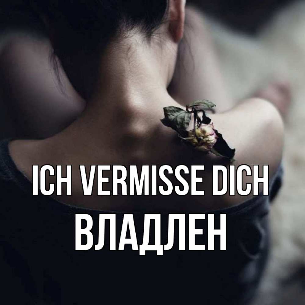 Открытка на каждый день с именем, Владлен Ich vermisse dich засох цветок Прикольная открытка с пожеланием онлайн скачать бесплатно 