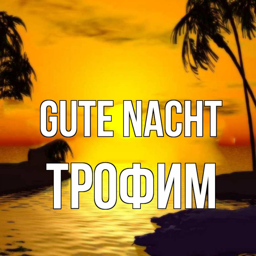 Открытка на каждый день с именем, Трофим Gute Nacht остров Прикольная открытка с пожеланием онлайн скачать бесплатно 