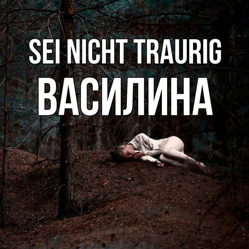 Открытка на каждый день с именем, Василина Sei nicht traurig лес Прикольная открытка с пожеланием онлайн скачать бесплатно 