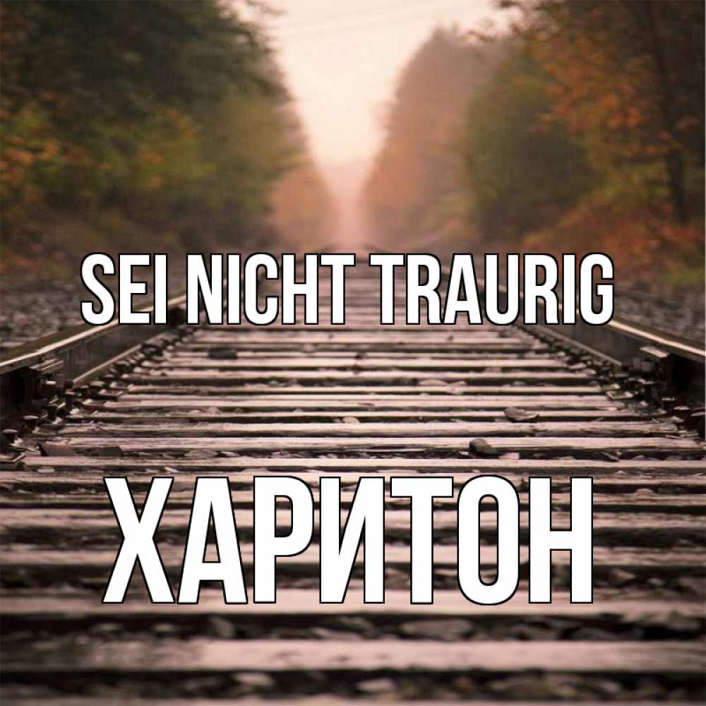 Открытка на каждый день с именем, Харитон Sei nicht traurig лес и железная дорога Прикольная открытка с пожеланием онлайн скачать бесплатно 