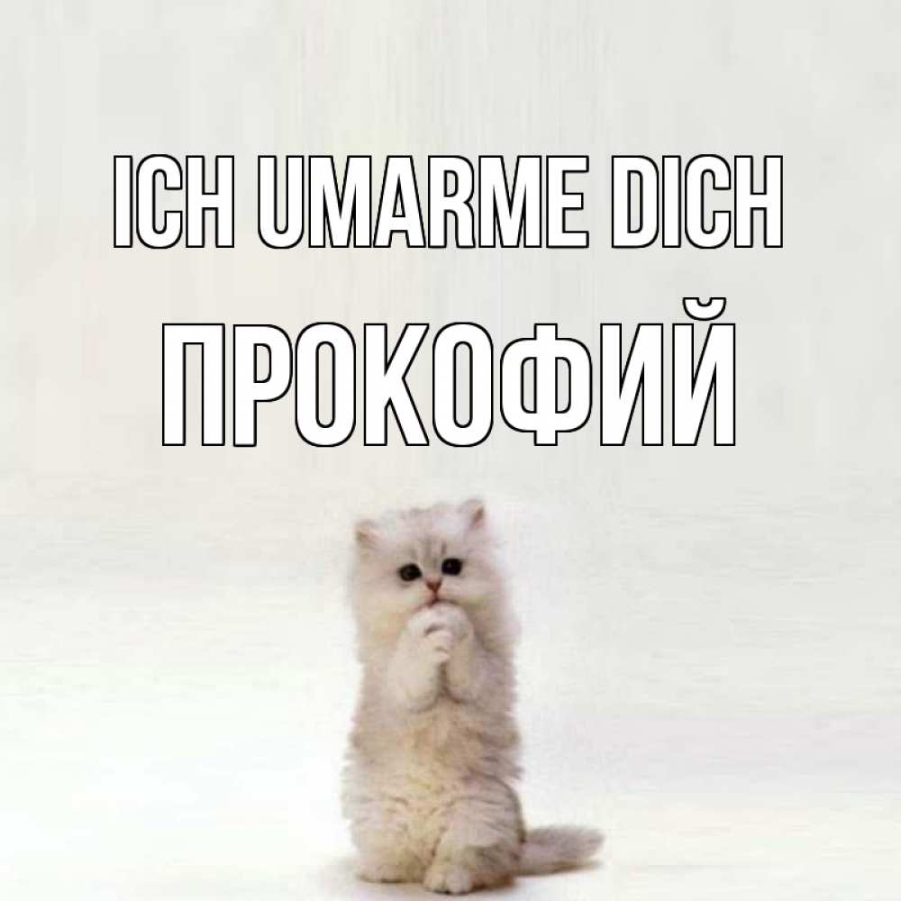 Открытка на каждый день с именем, Прокофий Ich umarme dich открытки с креативными подписями Прикольная открытка с пожеланием онлайн скачать бесплатно 