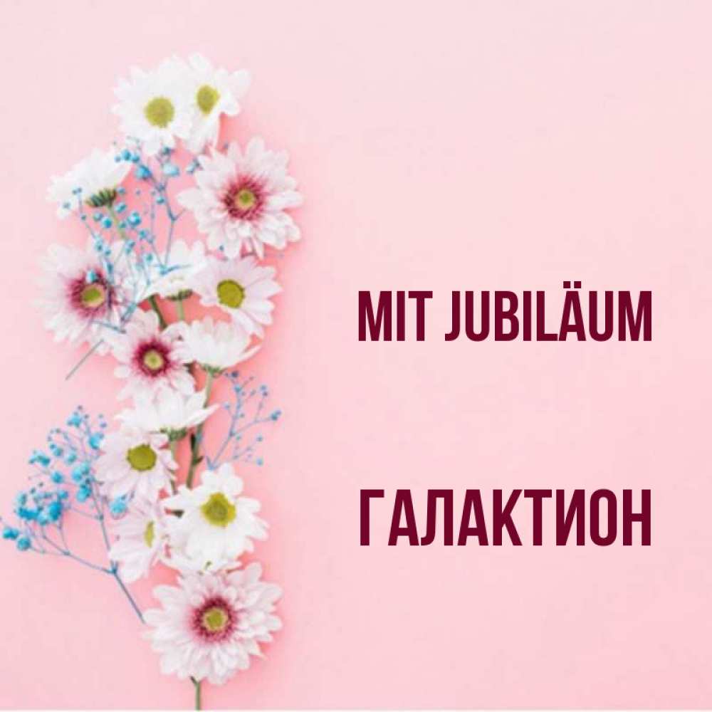 Открытка на каждый день с именем, Галактион Mit Jubiläum Родная моя с днем рождения тебя картинка с цветами белыми и голубыми Прикольная открытка с пожеланием онлайн скачать бесплатно 