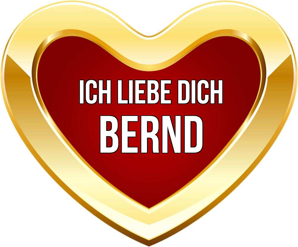 Открытка на каждый день с именем, Bernd Ich liebe dich из краски Прикольная открытка с пожеланием онлайн скачать бесплатно 