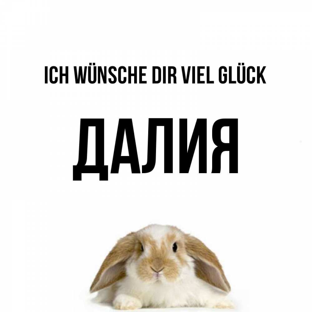 Открытка на каждый день с именем, Далия Ich wünsche dir viel Glück открытки с произвольным текстом который можно вставить в открытку и создать ее самостоятельно бесплатно онлайн Прикольная открытка с пожеланием онлайн скачать бесплатно 